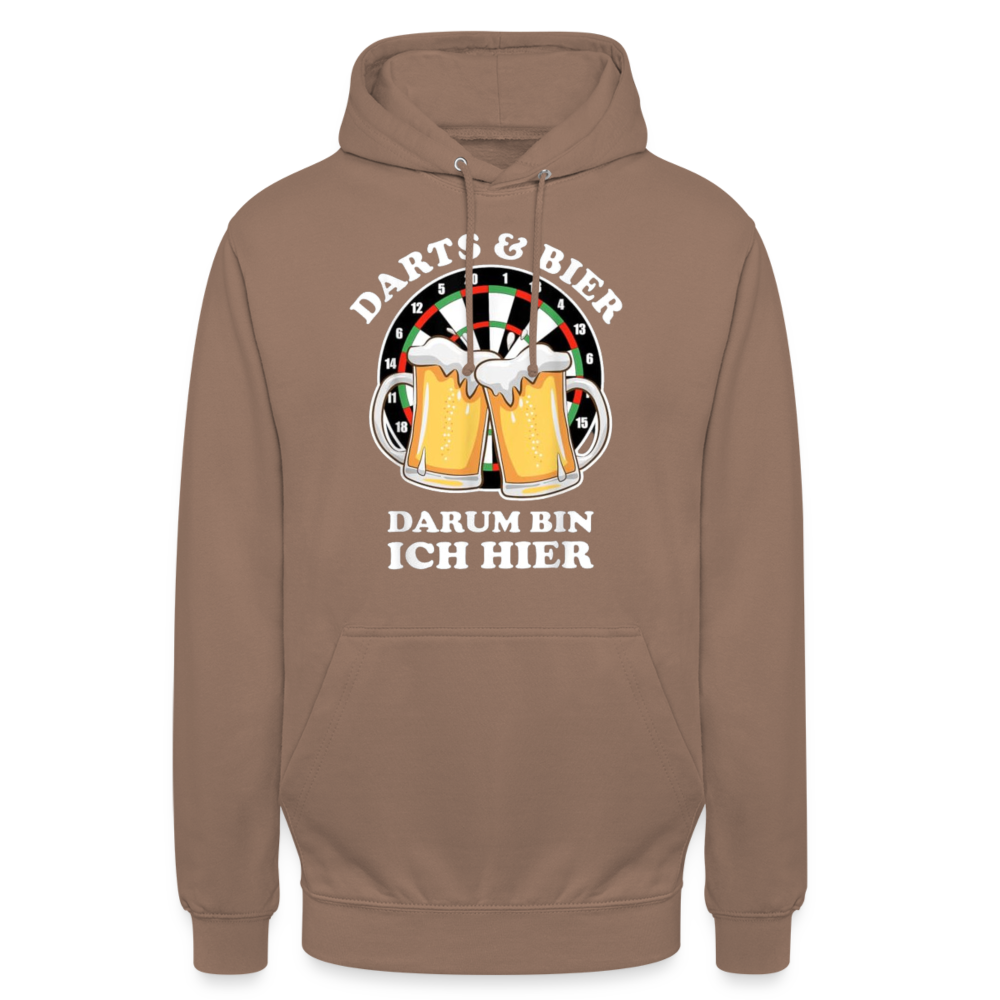 DARTS & BIER - Unisex Hoodie - Mokka