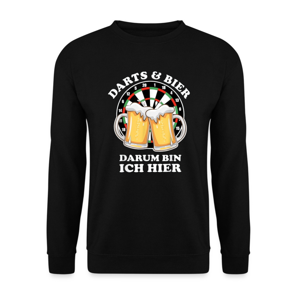 DARTS & BIER - Unisex Pullover - Schwarz