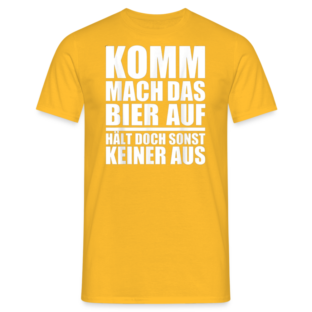 MACH DAS BIER AUF - Herren T-Shirt - Gelb