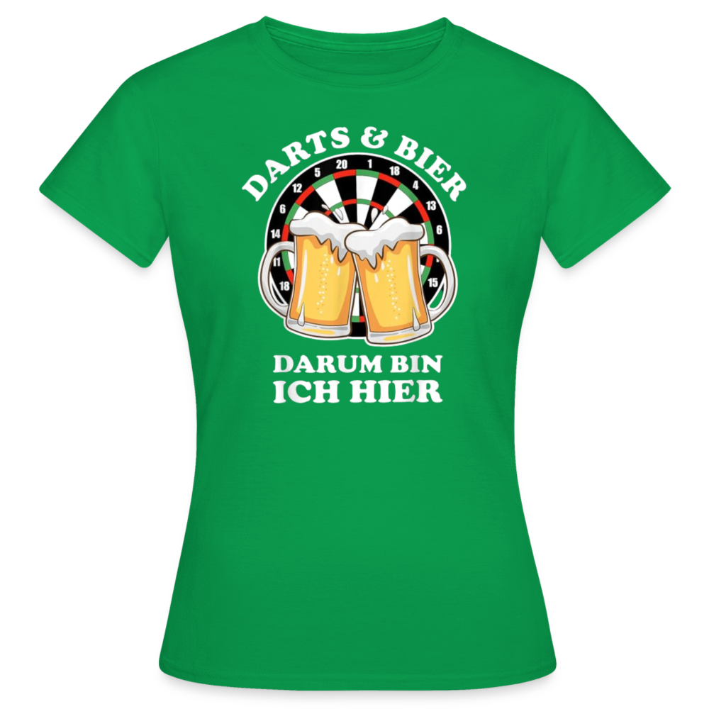 DARTS & BIER - Damen T-Shirt - Kelly Green