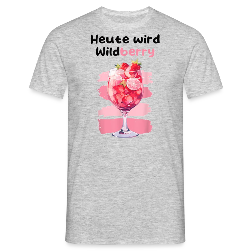 HEUTE WIRD WILDBERRY - Herren T-Shirt - Grau meliert