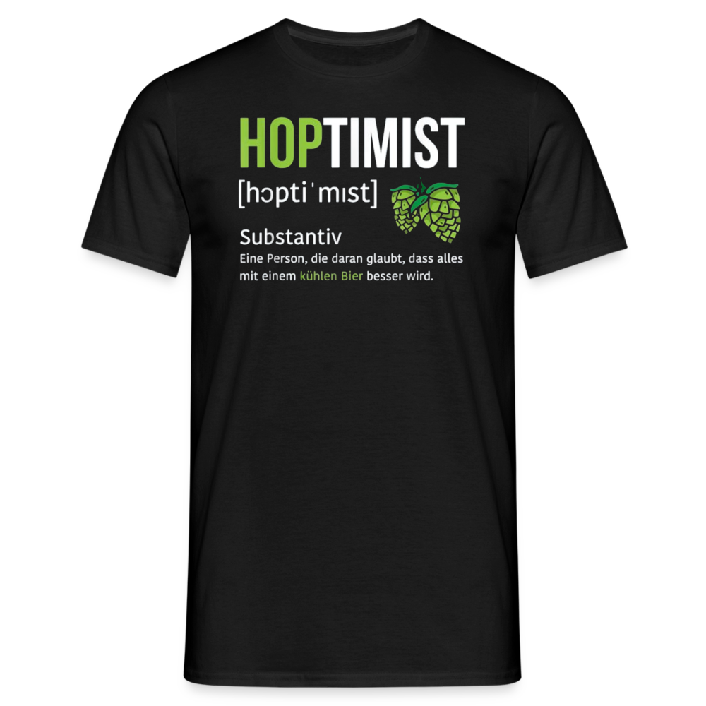 HOPTIMIST - Herren T-Shirt - Schwarz