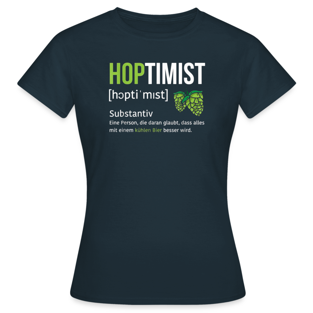 HOPTIMIST - Damen T-Shirt - Navy