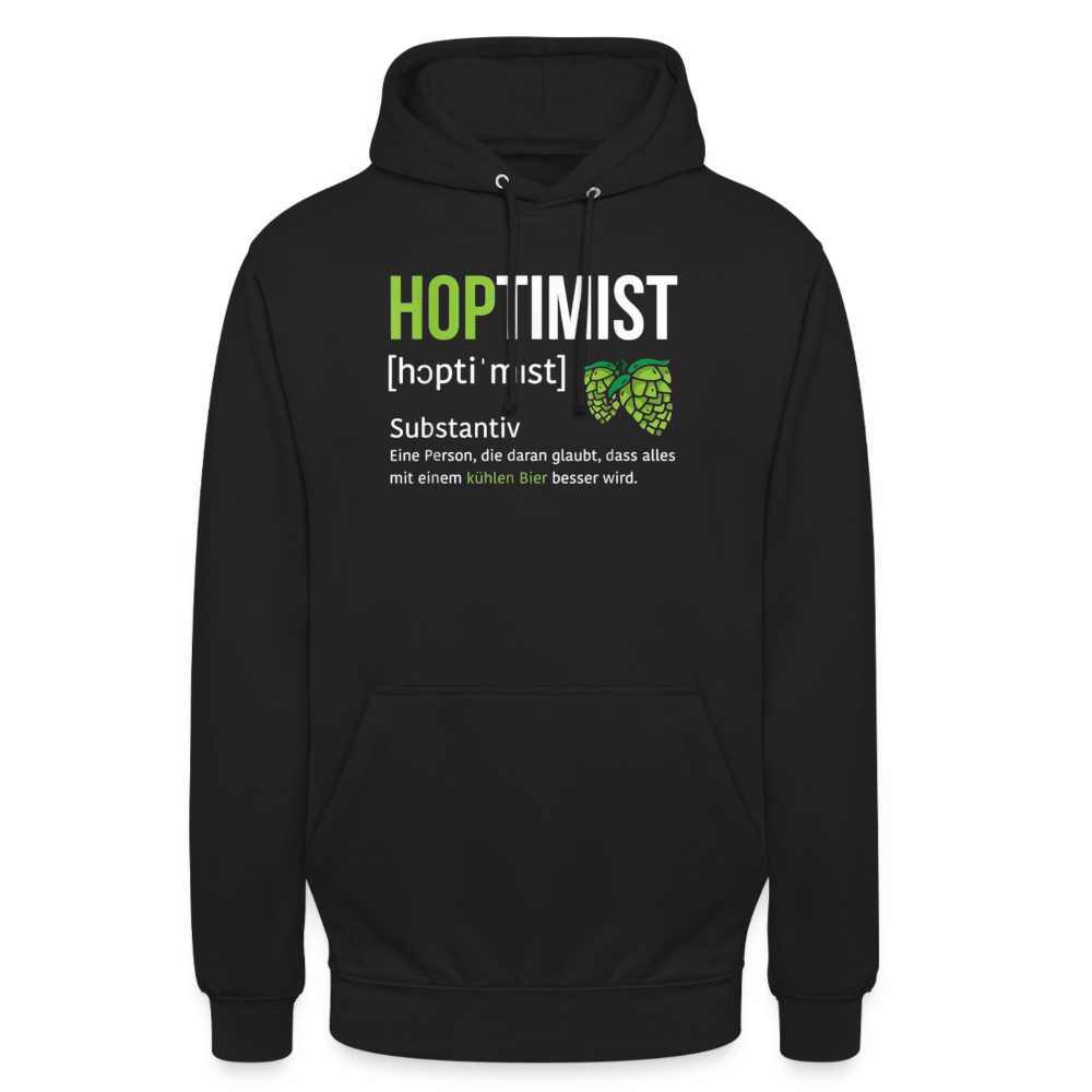 HOPTIMIST - Unisex Hoodie - Schwarz