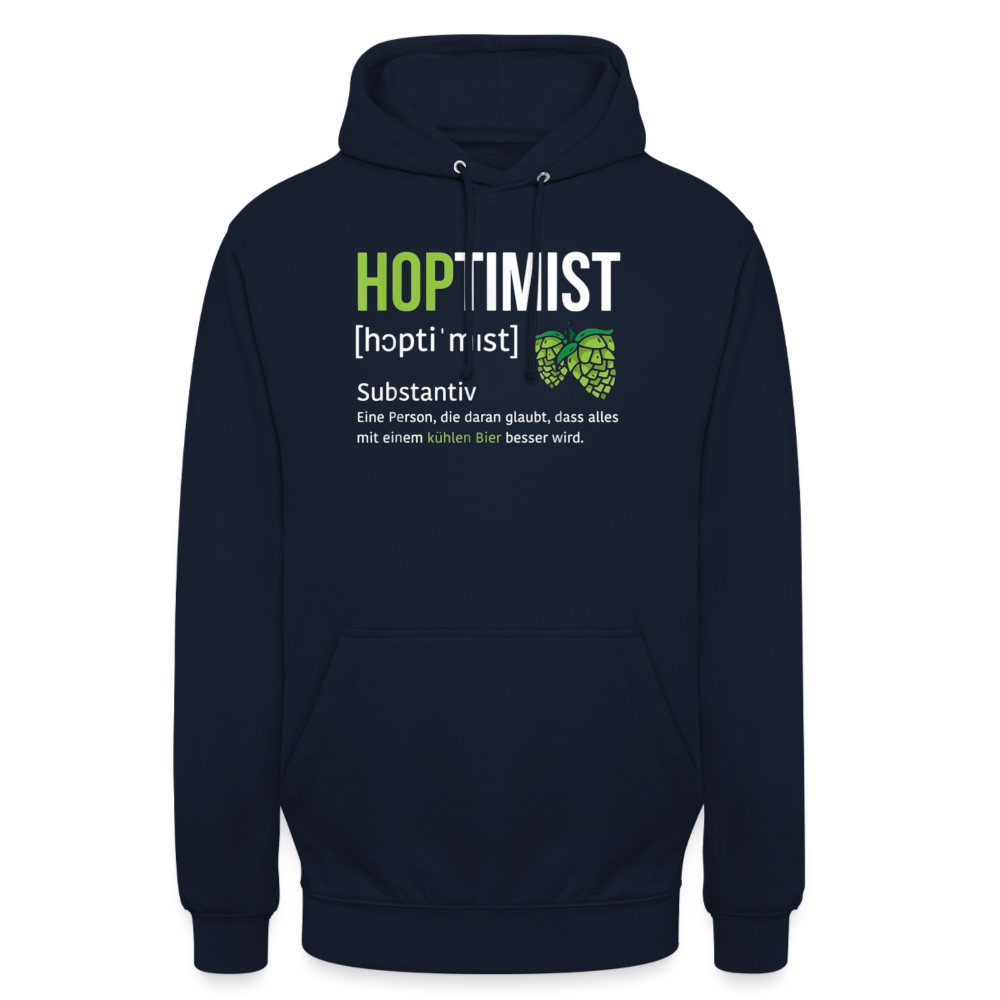 HOPTIMIST - Unisex Hoodie - Navy