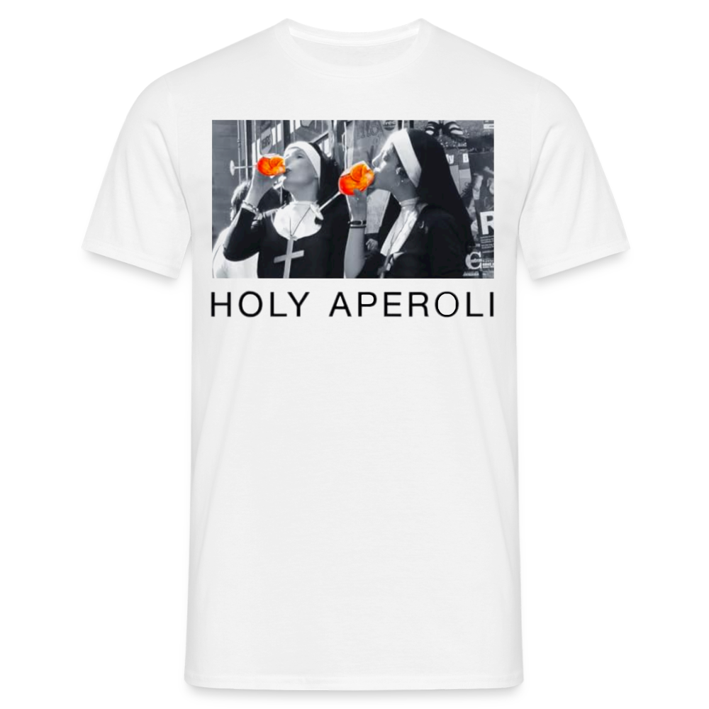 HOLY APEROLI - Herren T-Shirt - weiß