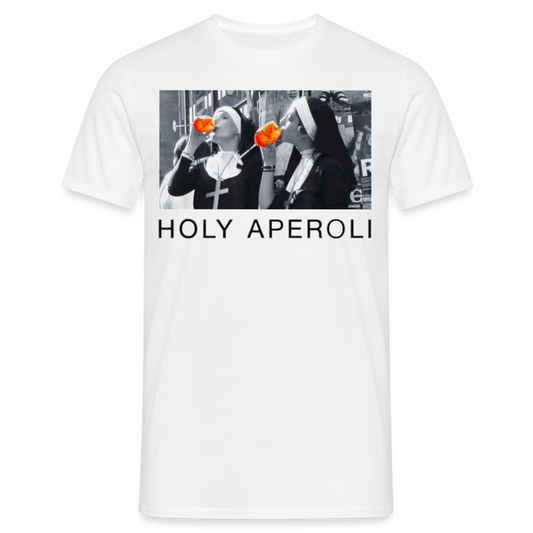 HOLY APEROLI - Herren T-Shirt - weiß