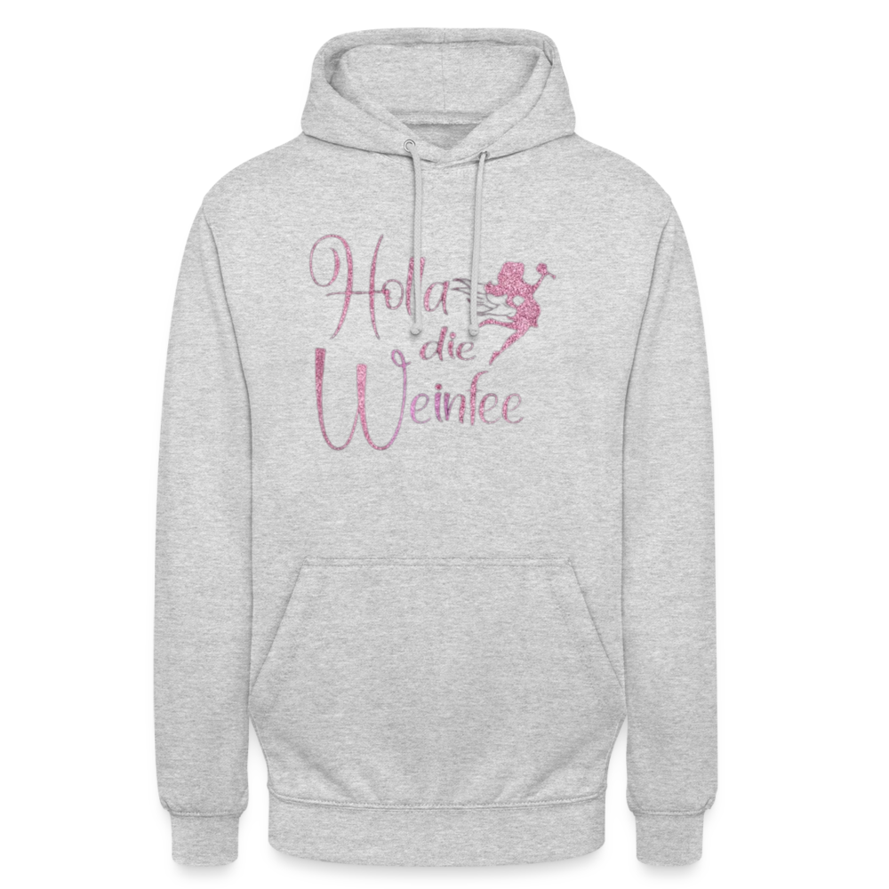 HOLLA DIE WEINFEE - Unisex Hoodie - Hellgrau meliert