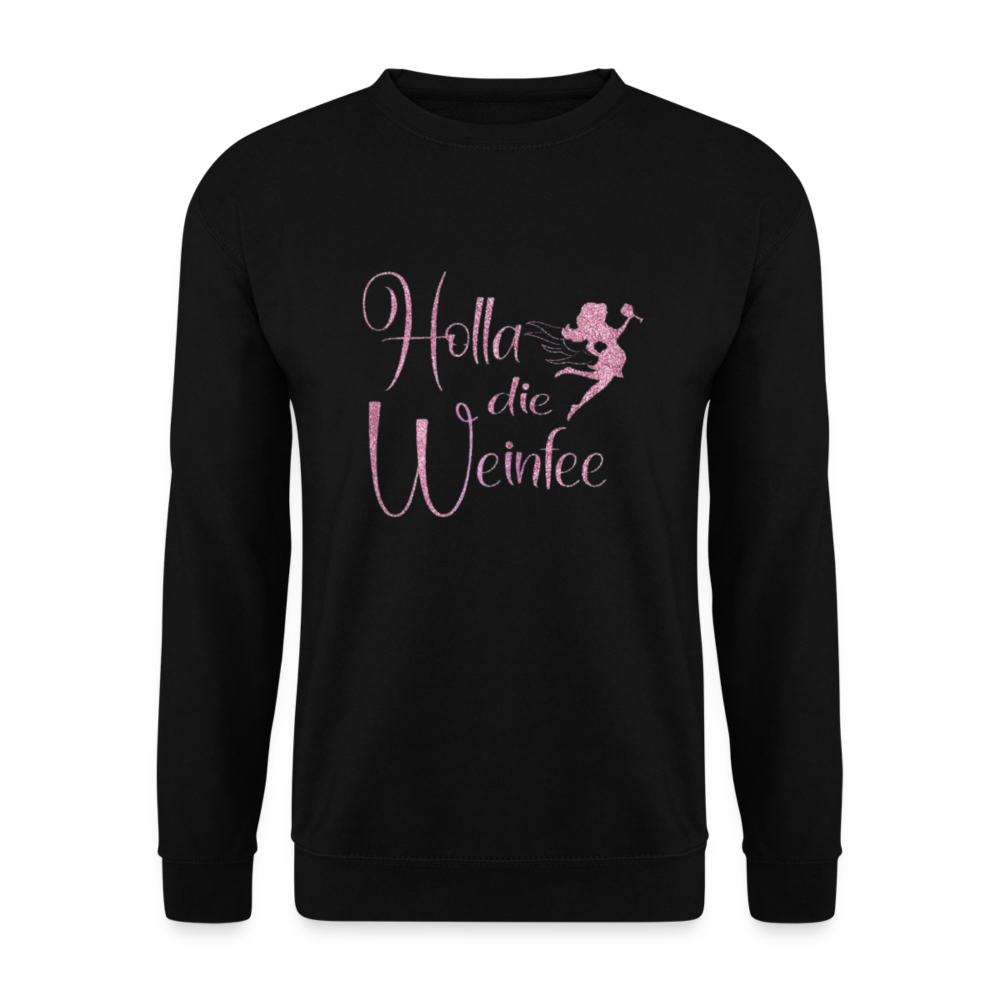 HOLLA DIE WEINFEE - Unisex Pullover - Schwarz