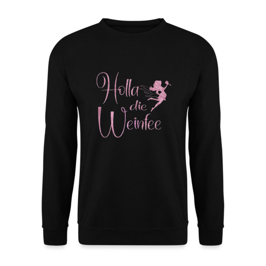 HOLLA DIE WEINFEE - Unisex Pullover - Schwarz