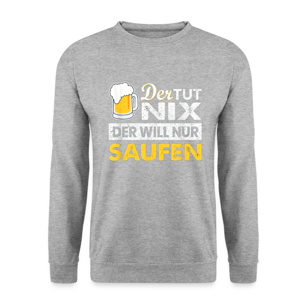 DER TUT NIX - Unisex Pullover - Weißgrau meliert