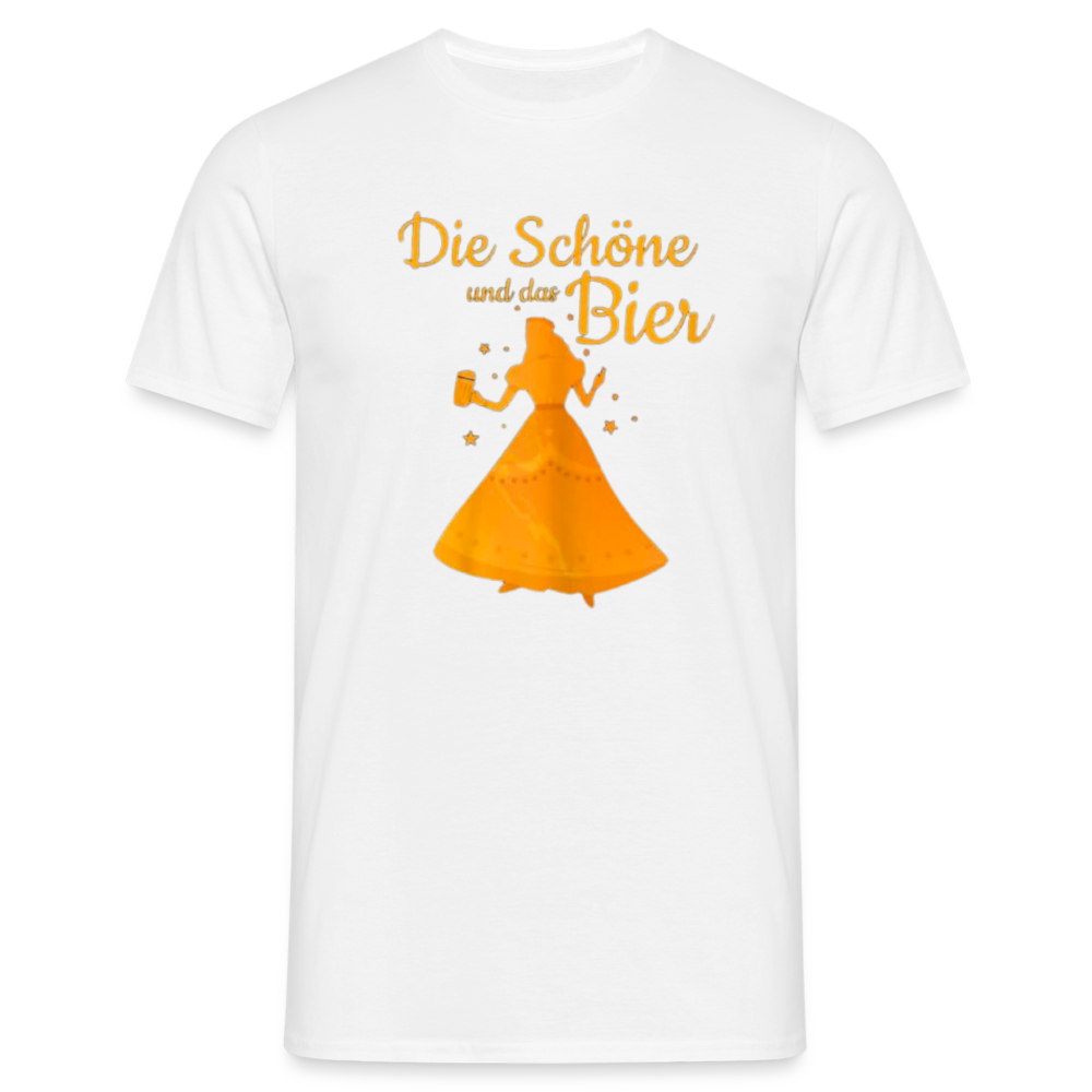 DIE SCHÖNE UND BIER - Herren T-Shirt - weiß