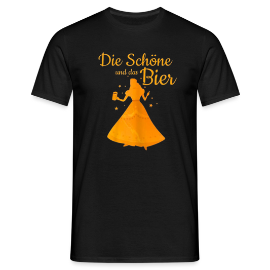 DIE SCHÖNE UND BIER - Herren T-Shirt - Schwarz