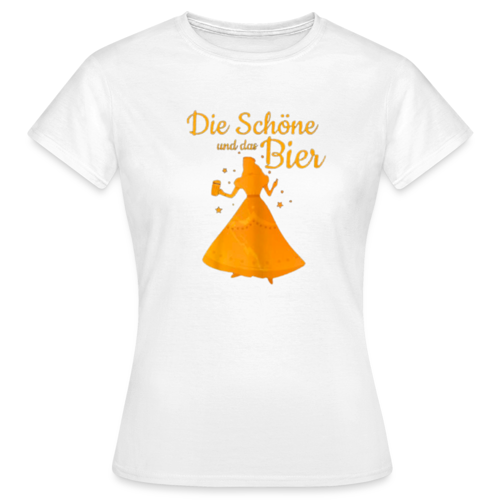 DIE SCHÖNE UND BIER - Damen T-Shirt - weiß