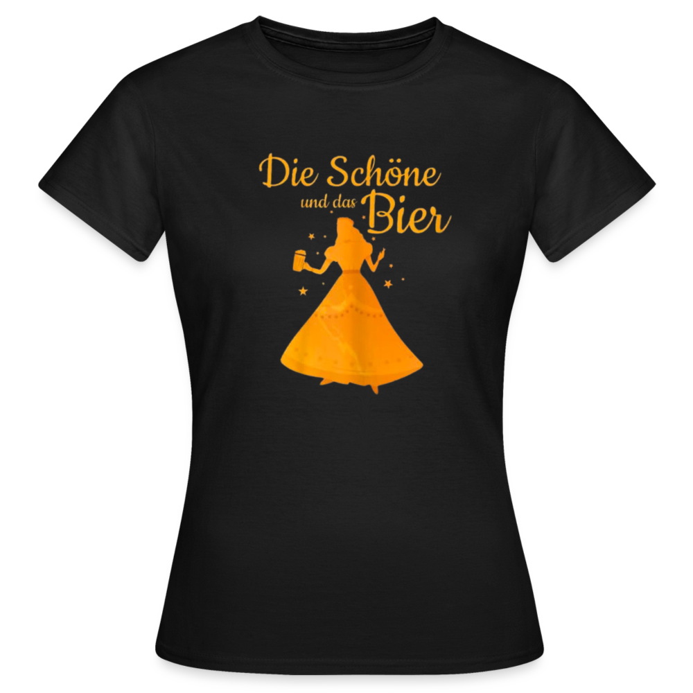 DIE SCHÖNE UND BIER - Damen T-Shirt - Schwarz