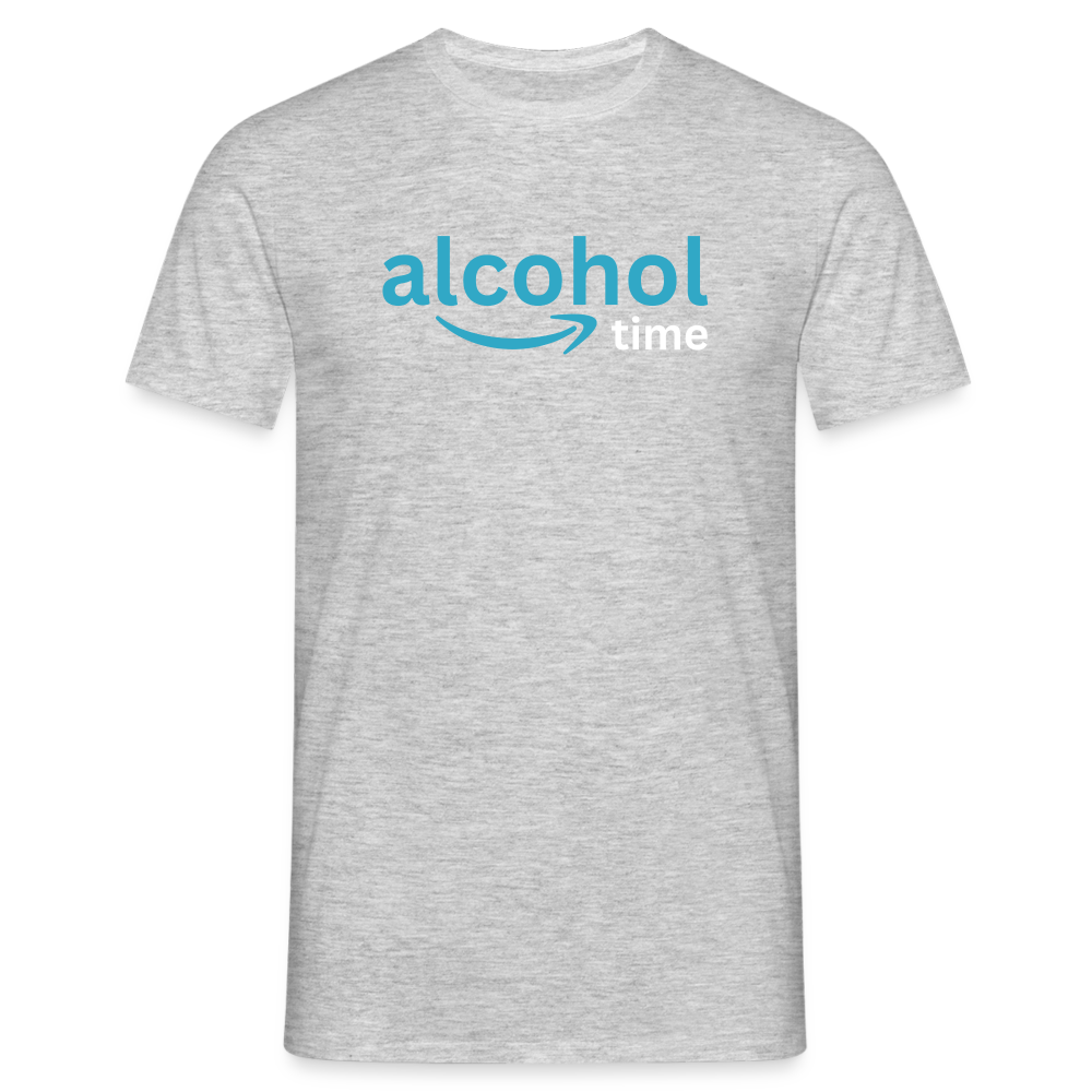 ALCOHOL TIME - Herren T-Shirt - Grau meliert