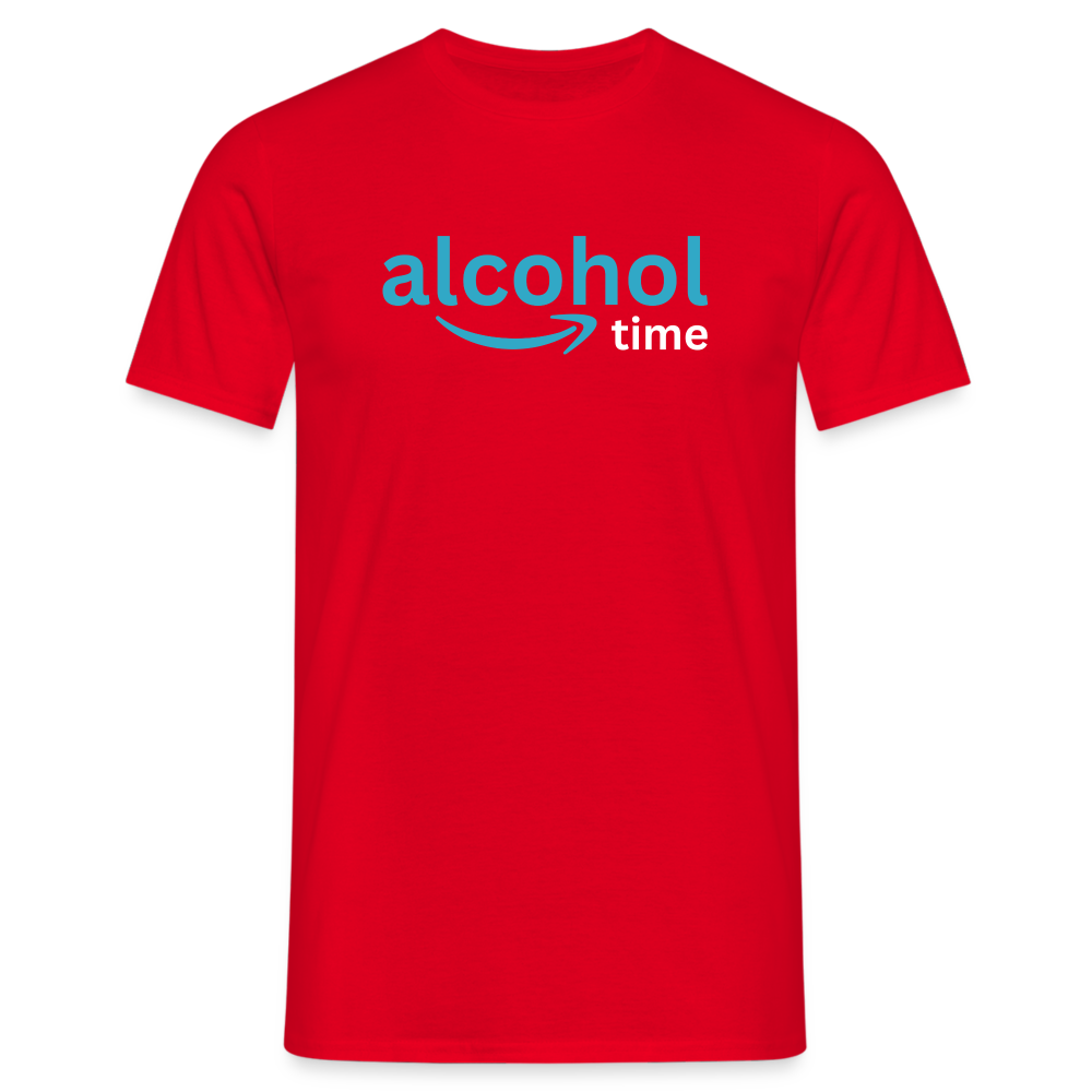ALCOHOL TIME - Herren T-Shirt - Rot