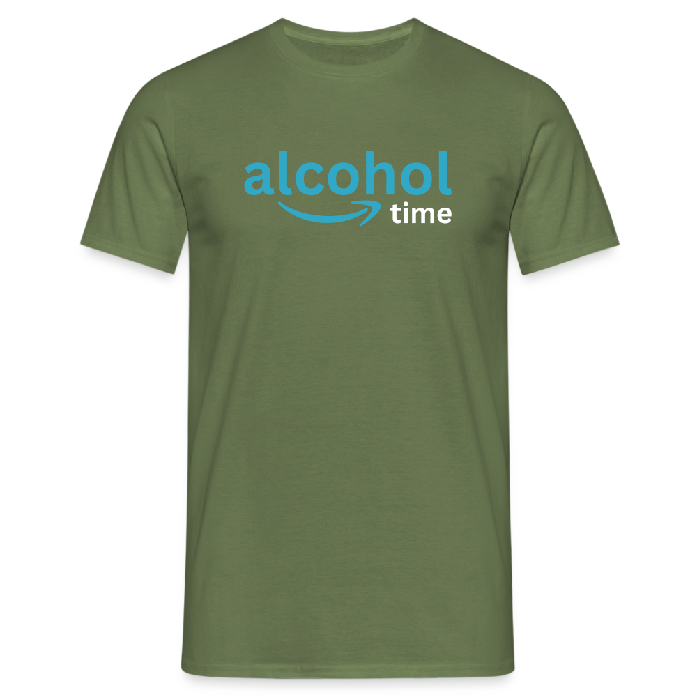 ALCOHOL TIME - Herren T-Shirt - Militärgrün