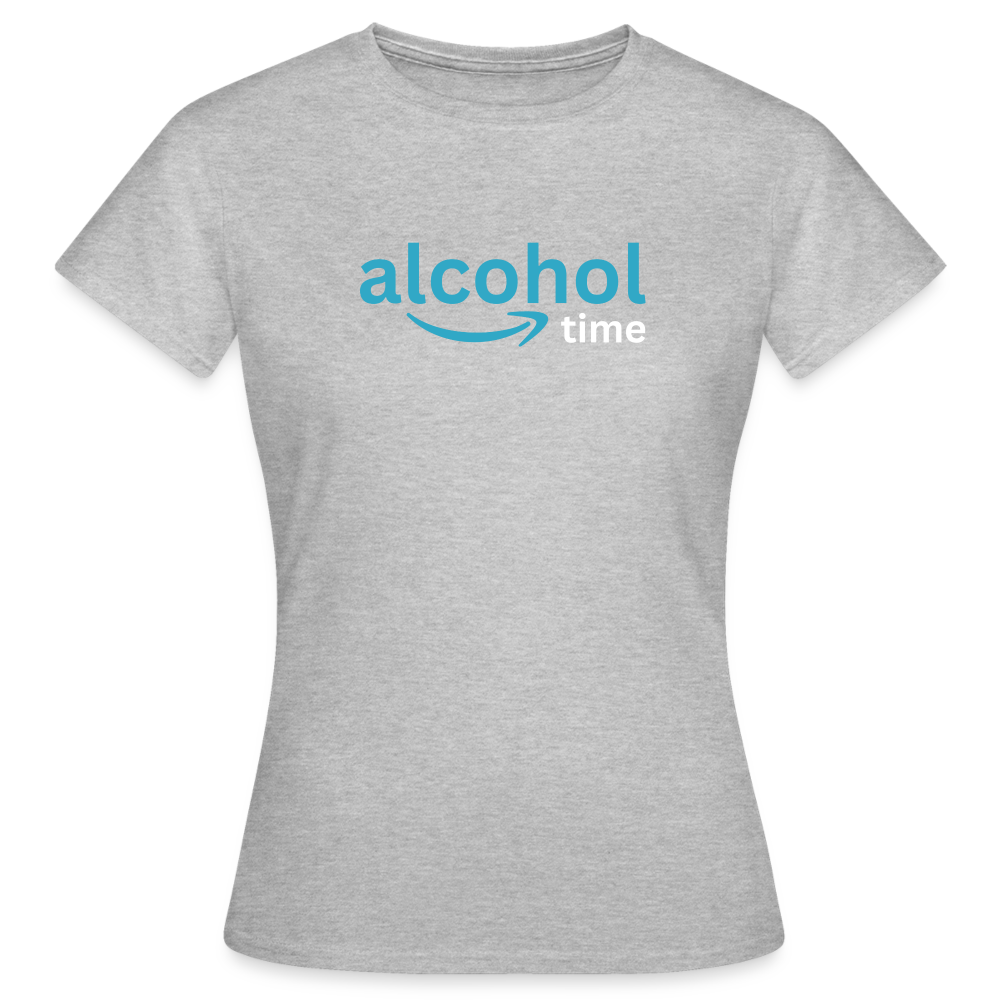 ALCOHOL TIME - Damen T-Shirt - Grau meliert