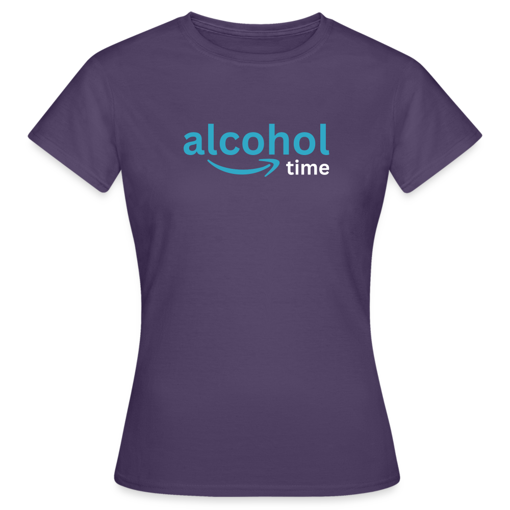 ALCOHOL TIME - Damen T-Shirt - Dunkellila