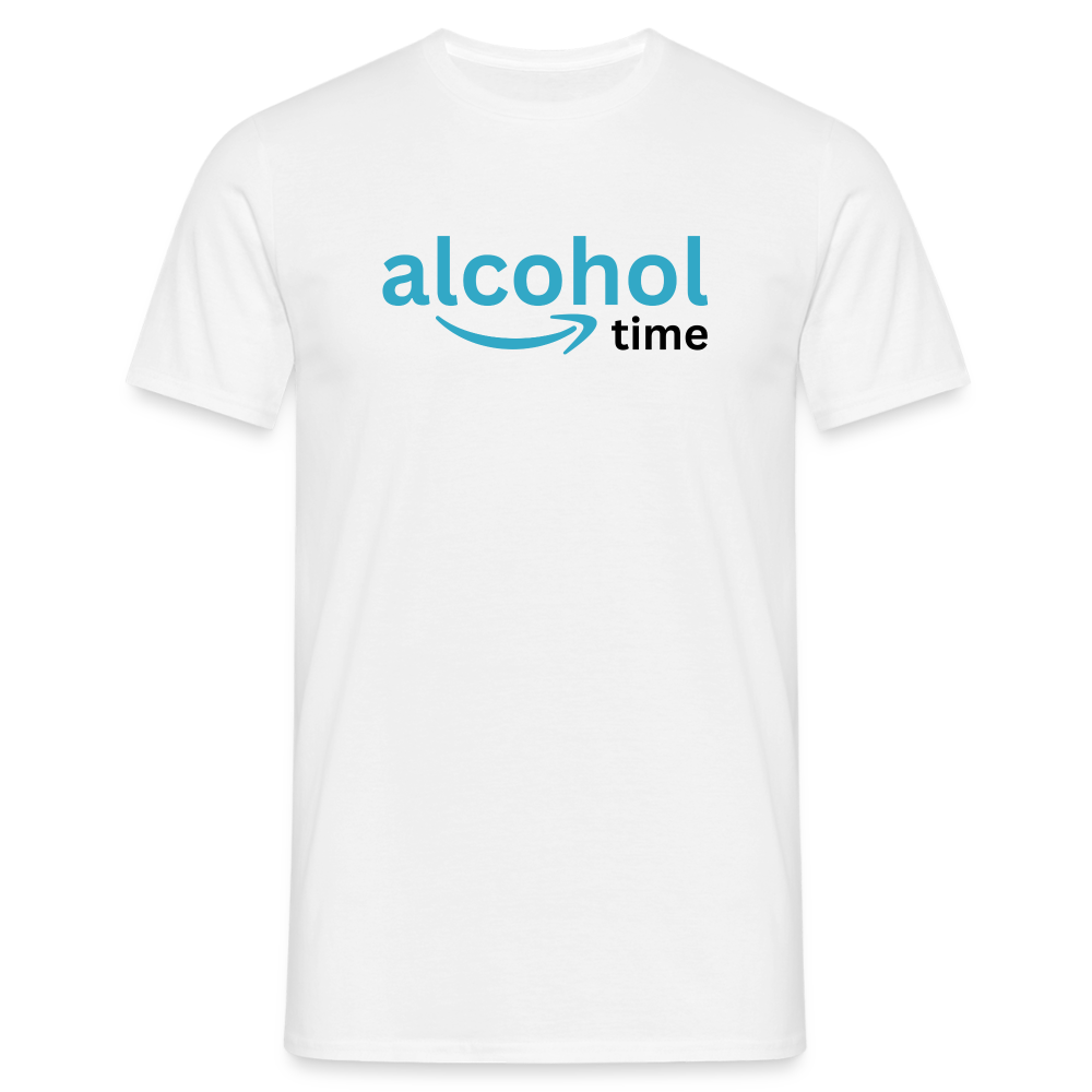 ALCOHOL TIME - Herren T-Shirt - weiß