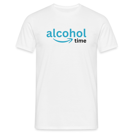 ALCOHOL TIME - Herren T-Shirt - weiß