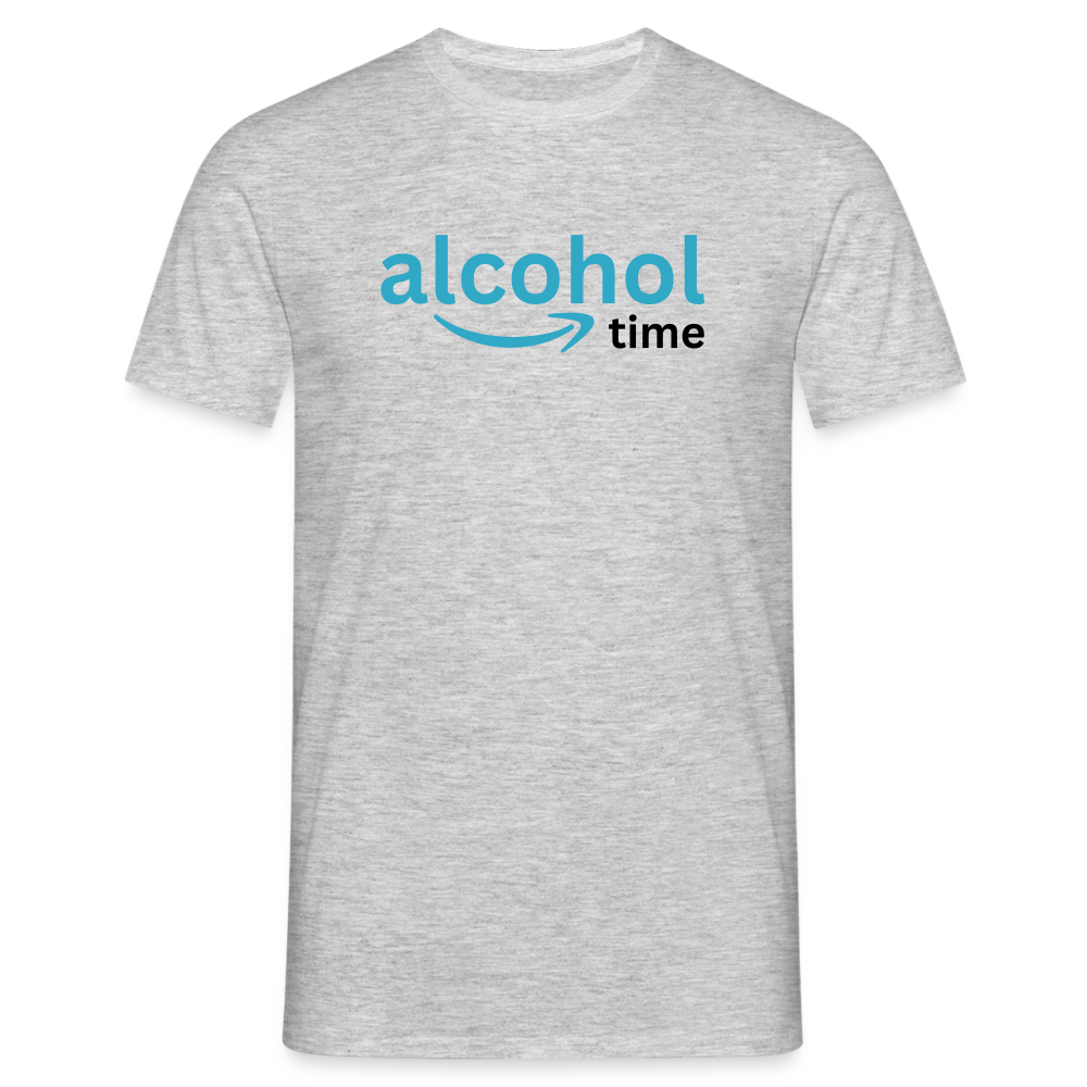 ALCOHOL TIME - Herren T-Shirt - Grau meliert