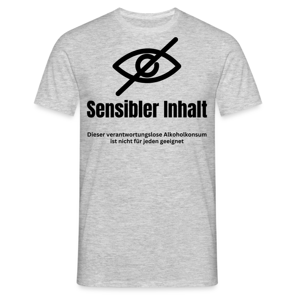 SENSIBLER INHALT - Herren T-Shirt - Grau meliert