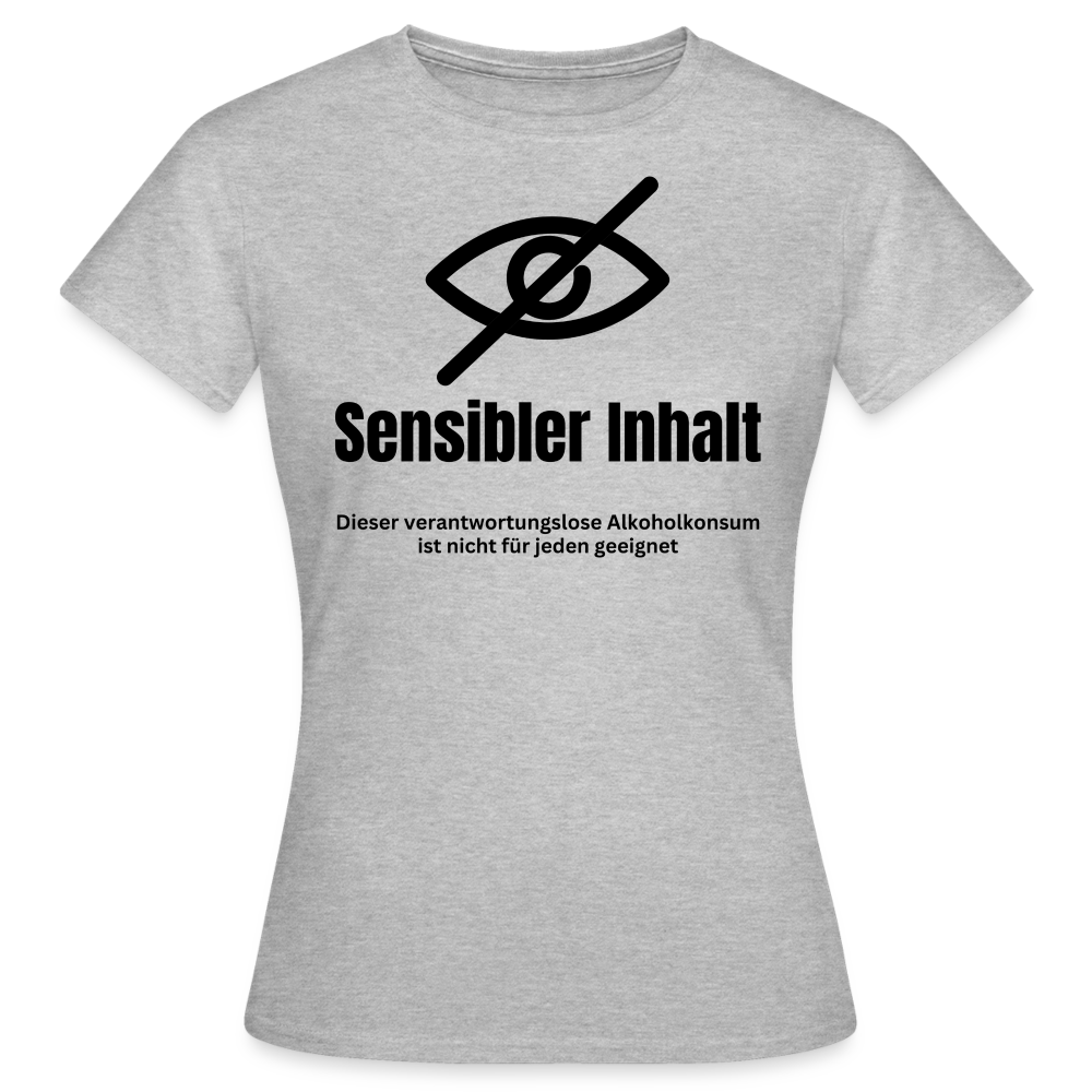 SENSIBLER INHALT - Damen T-Shirt - Grau meliert