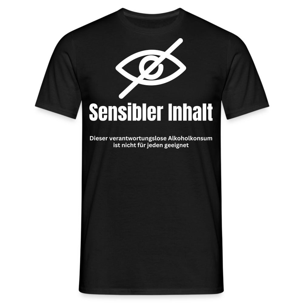 SENSIBLER INHALT - Herren T-Shirt - Schwarz