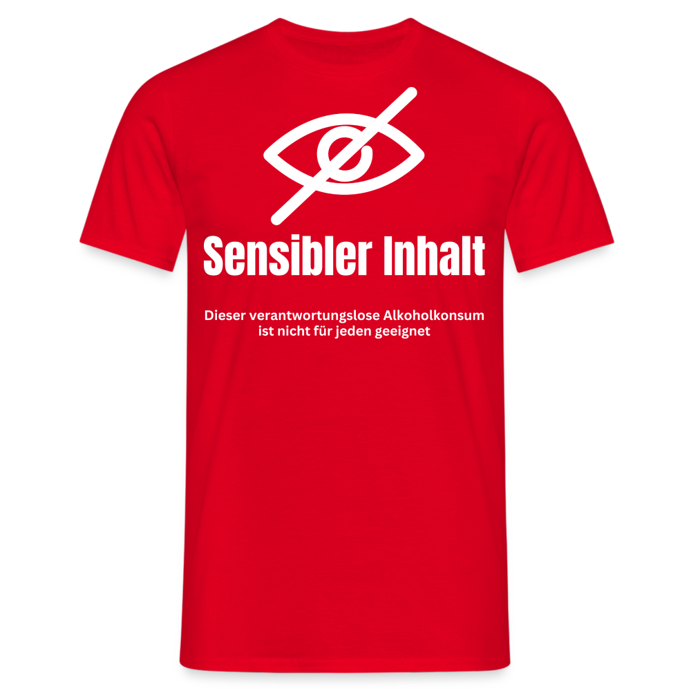 SENSIBLER INHALT - Herren T-Shirt - Rot