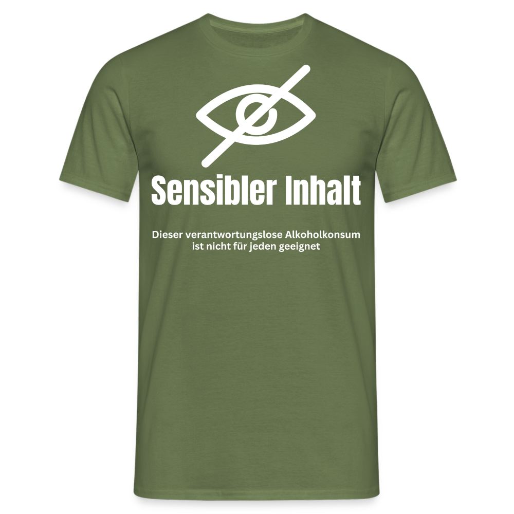 SENSIBLER INHALT - Herren T-Shirt - Militärgrün