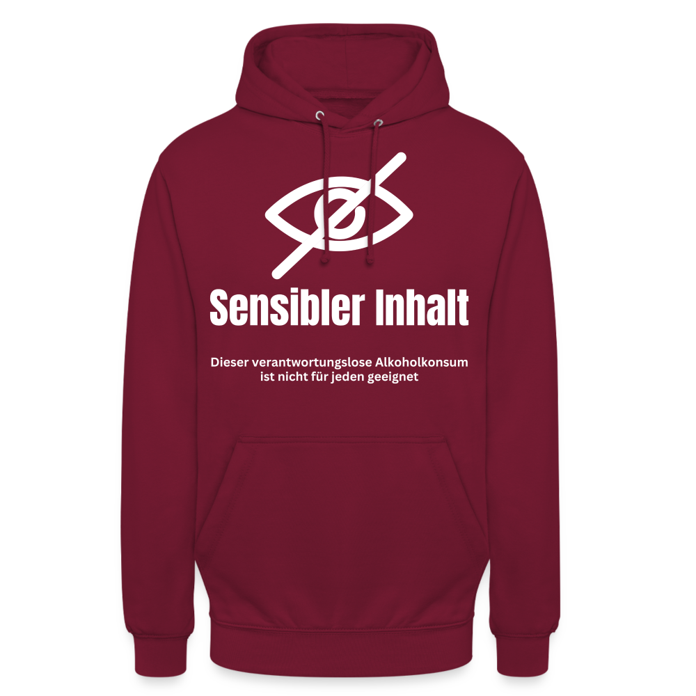 SENSIBLER INHALT - Unisex Hoodie - Bordeaux