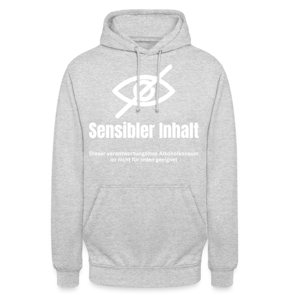 SENSIBLER INHALT - Unisex Hoodie - Hellgrau meliert