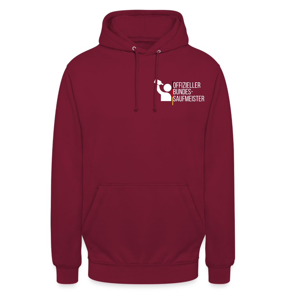 BUNDES SAUFMEISTER - Unisex Hoodie - Bordeaux