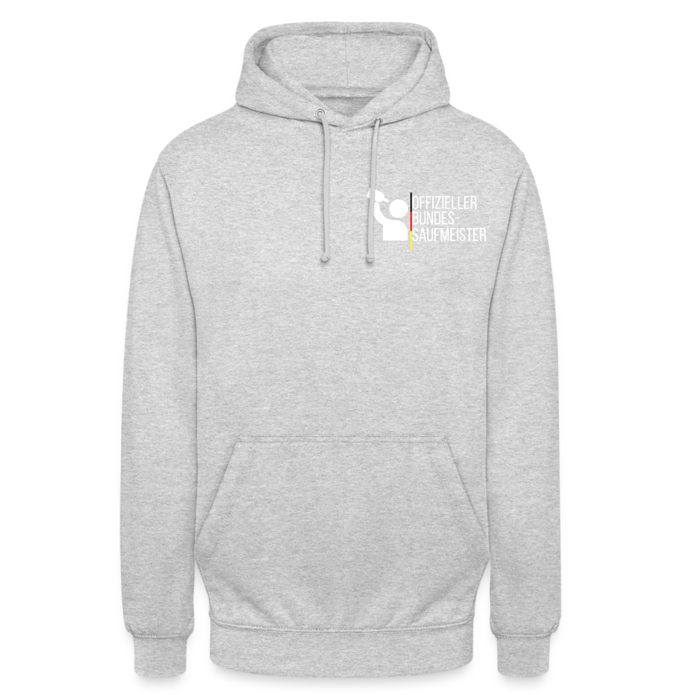 BUNDES SAUFMEISTER - Unisex Hoodie - Hellgrau meliert