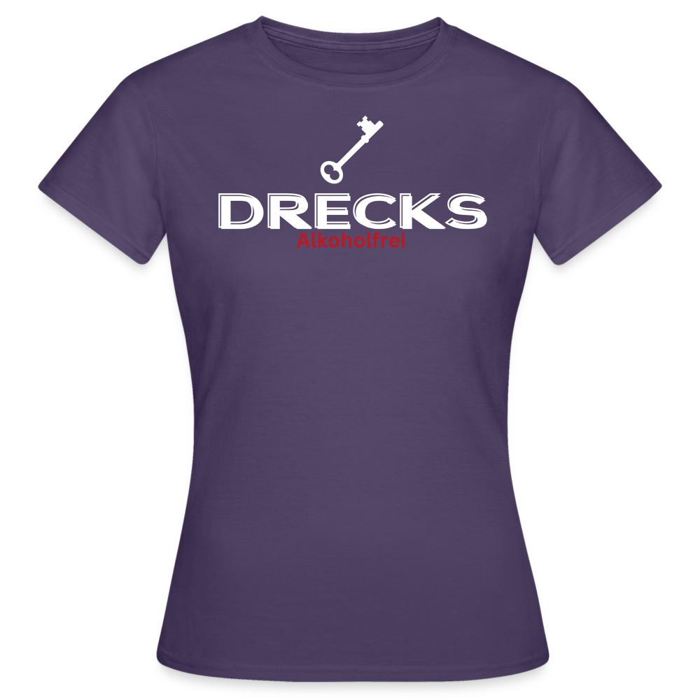 DRECKS ALKOHOLFREI - Damen T-Shirt - Dunkellila