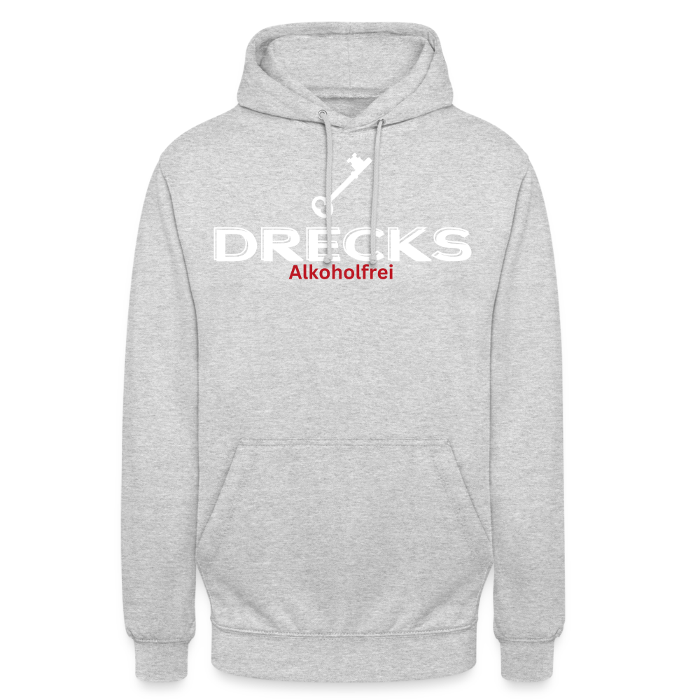 DRECKS ALKOHOLFREI - Unisex Hoodie - Hellgrau meliert