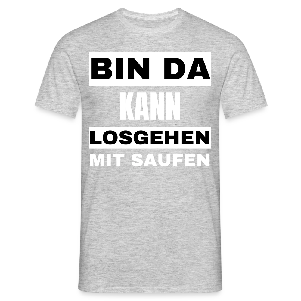 BIN DA - Herren T-Shirt - Grau meliert