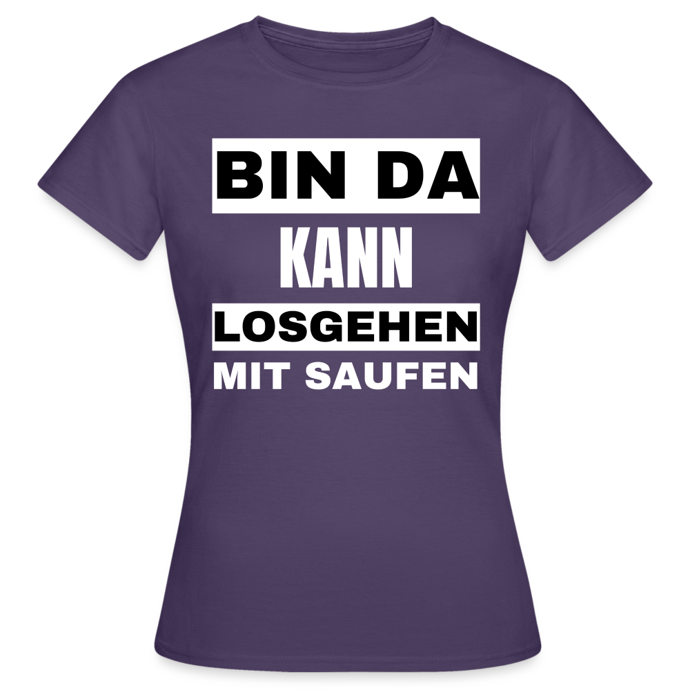 BIN DA - Damen T-Shirt - Dunkellila