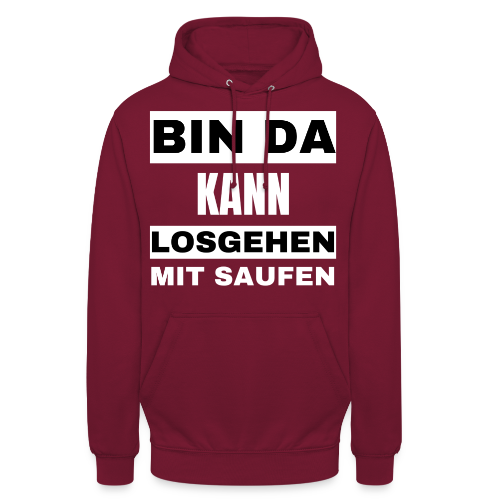 BIN DA - Unisex Hoodie - Bordeaux