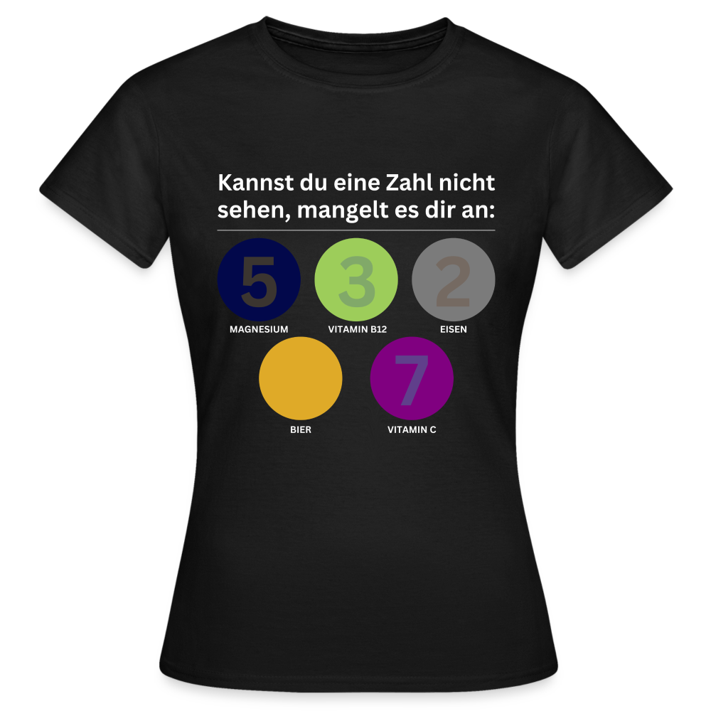 MANGELT ES DIR AN - Damen T-Shirt - Schwarz