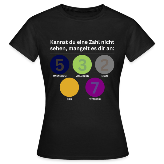 MANGELT ES DIR AN - Damen T-Shirt - Schwarz