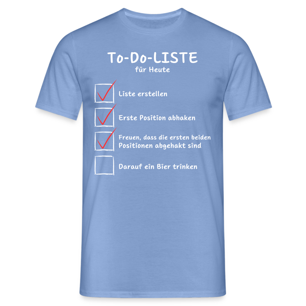 TO DO LISTE - Herren T-Shirt - carolina blue