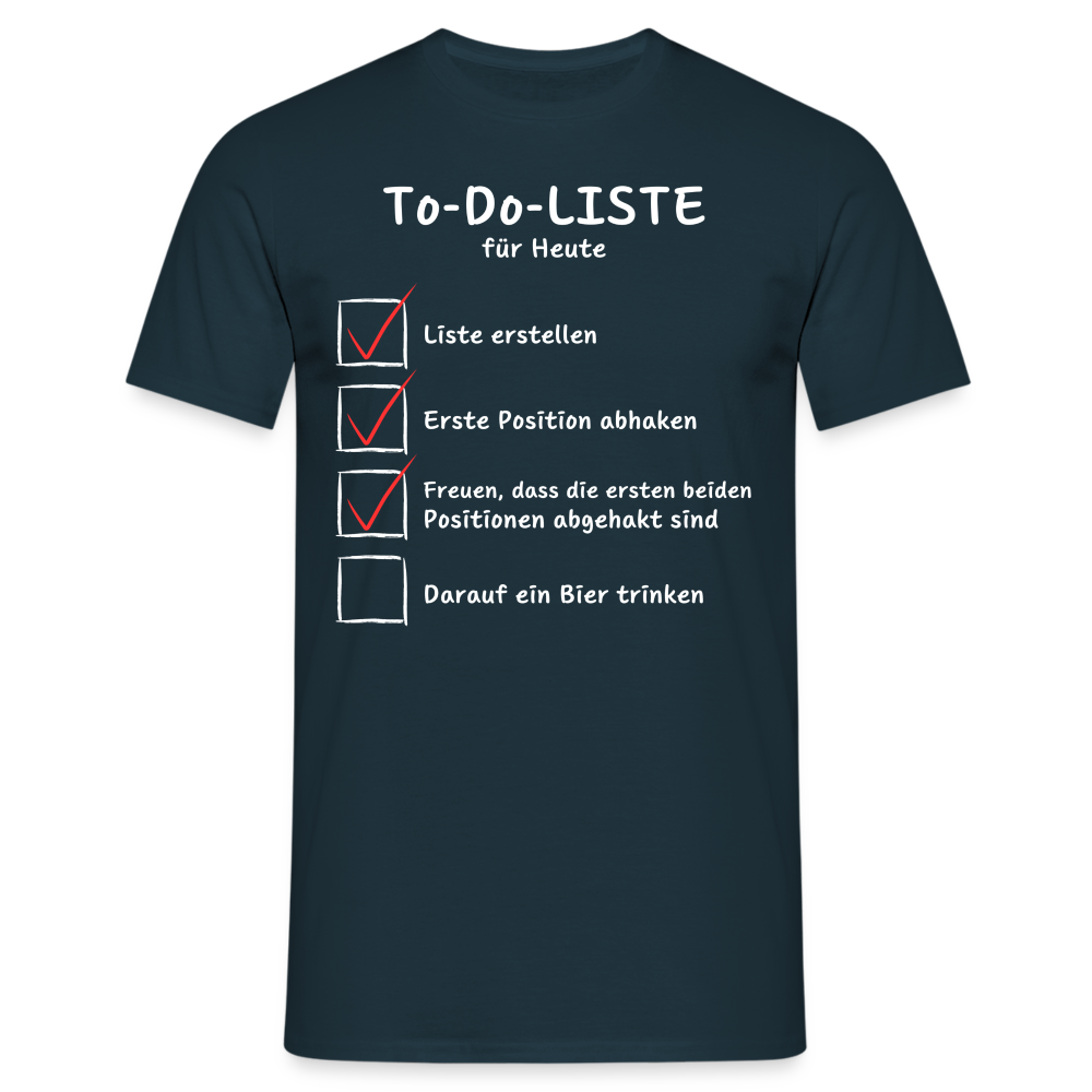 TO DO LISTE - Herren T-Shirt - Navy