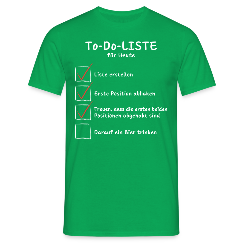 TO DO LISTE - Herren T-Shirt - Kelly Green