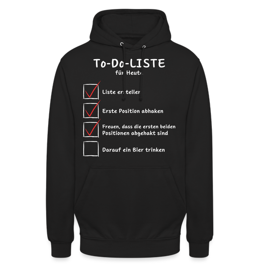 TO DO LISTE - Unisex Hoodie - Schwarz