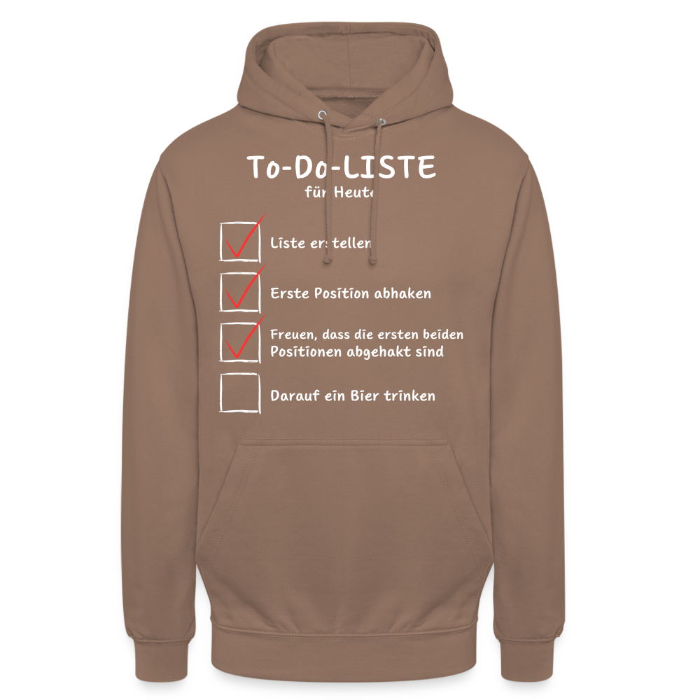 TO DO LISTE - Unisex Hoodie - Mokka