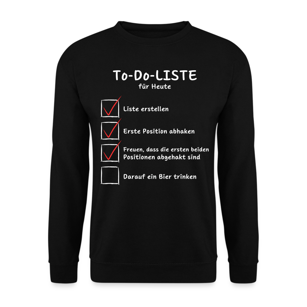 TO DO LISTE - Unisex Pullover - Schwarz