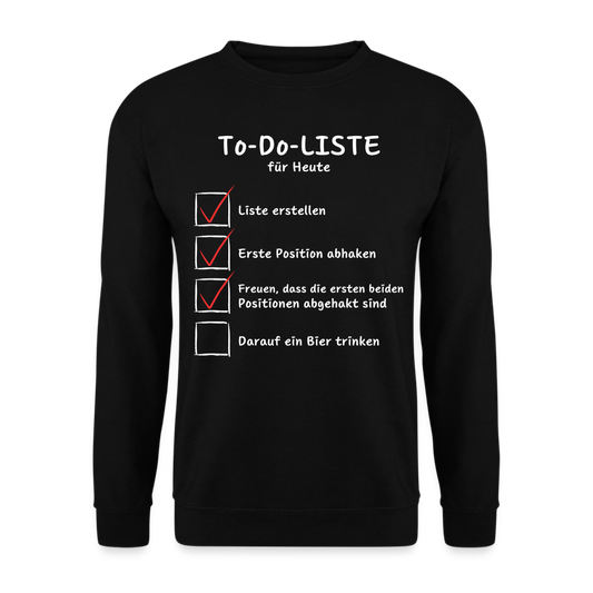 TO DO LISTE - Unisex Pullover - Schwarz